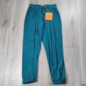 Ramy Brook Crop Jogger Pants Women's XS Juniper Drawstring New